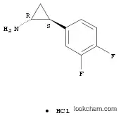 Molecular Structure of 1156491-10-9 ((1R trans)-2-(3,4-difluorophenyl)cyclopropane amine)